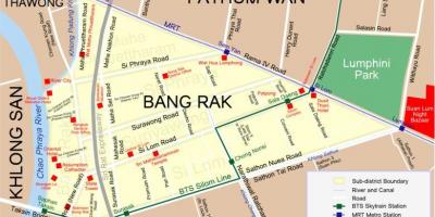 Karte von bangkok-red light district