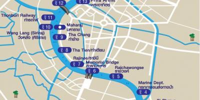 Fluss-Taxis bangkok Karte