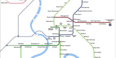 Skytrain in bangkok Karte