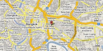 Karte der Gegend sukhumvit in bangkok