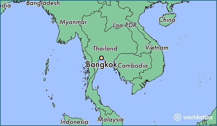 Karte von bangkok Land