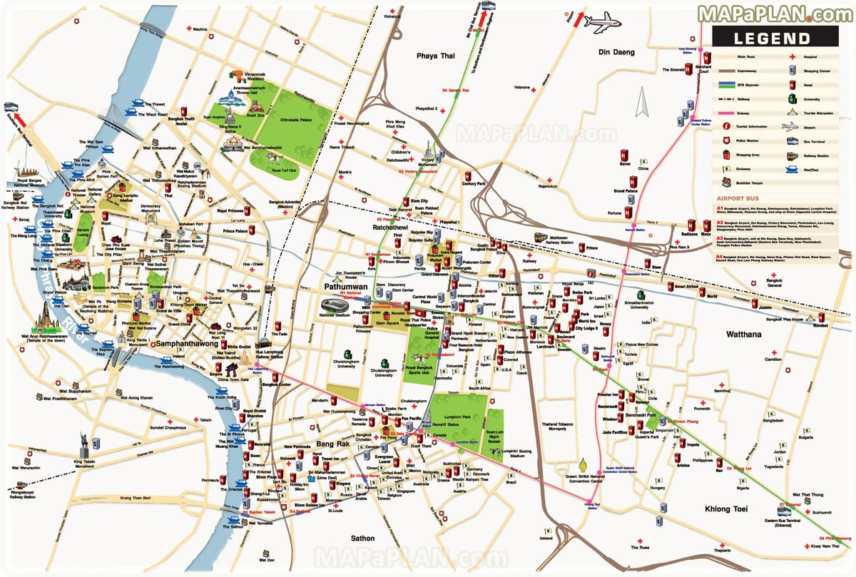 bangkok Sehenswürdigkeiten anzeigen