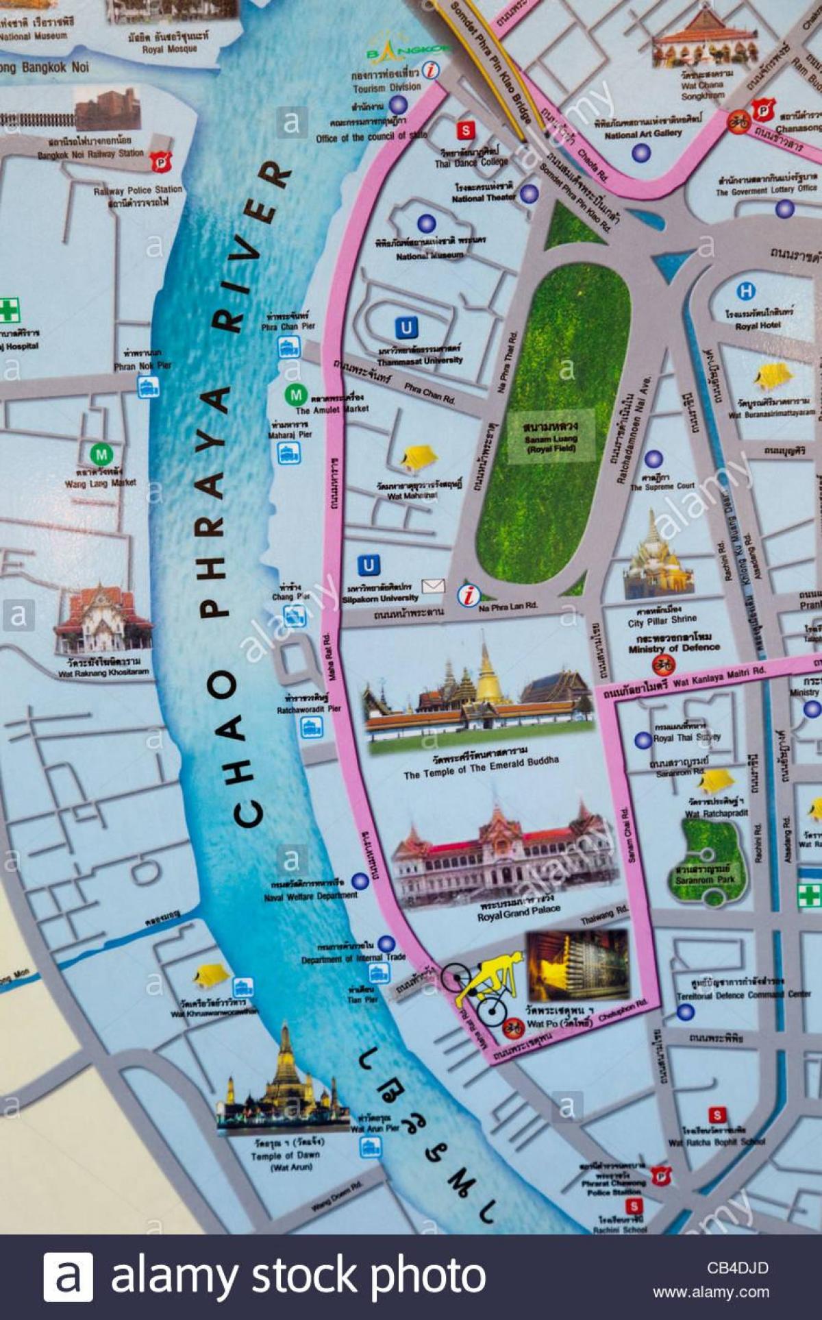 bangkok Karte mit Sehenswürdigkeiten