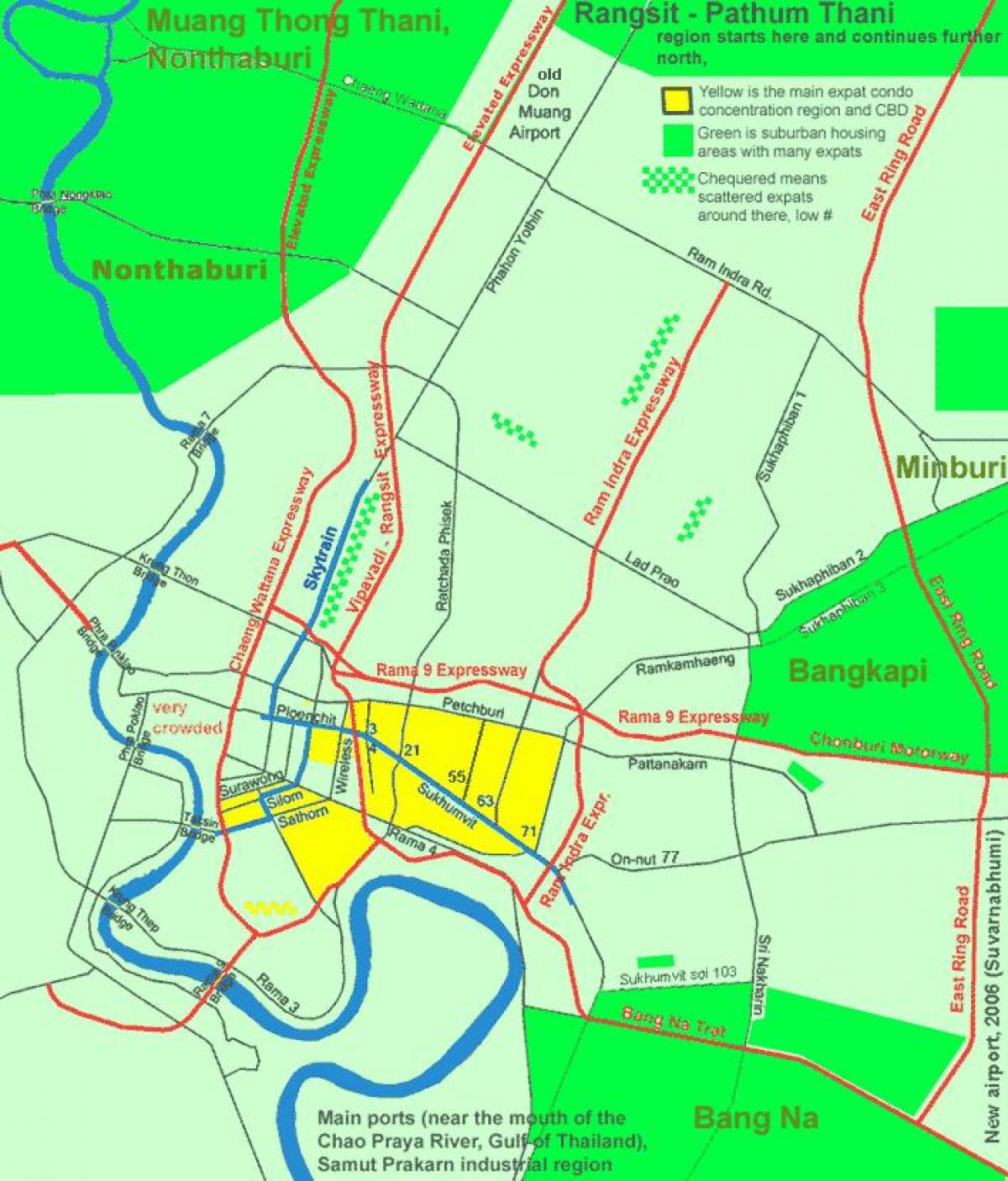 bangkok Innenstadt Karte