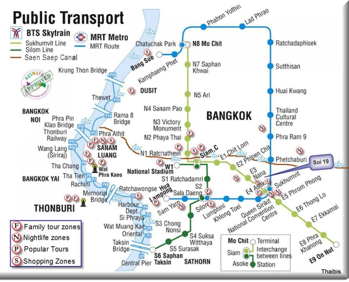 public transport bangkok Karte