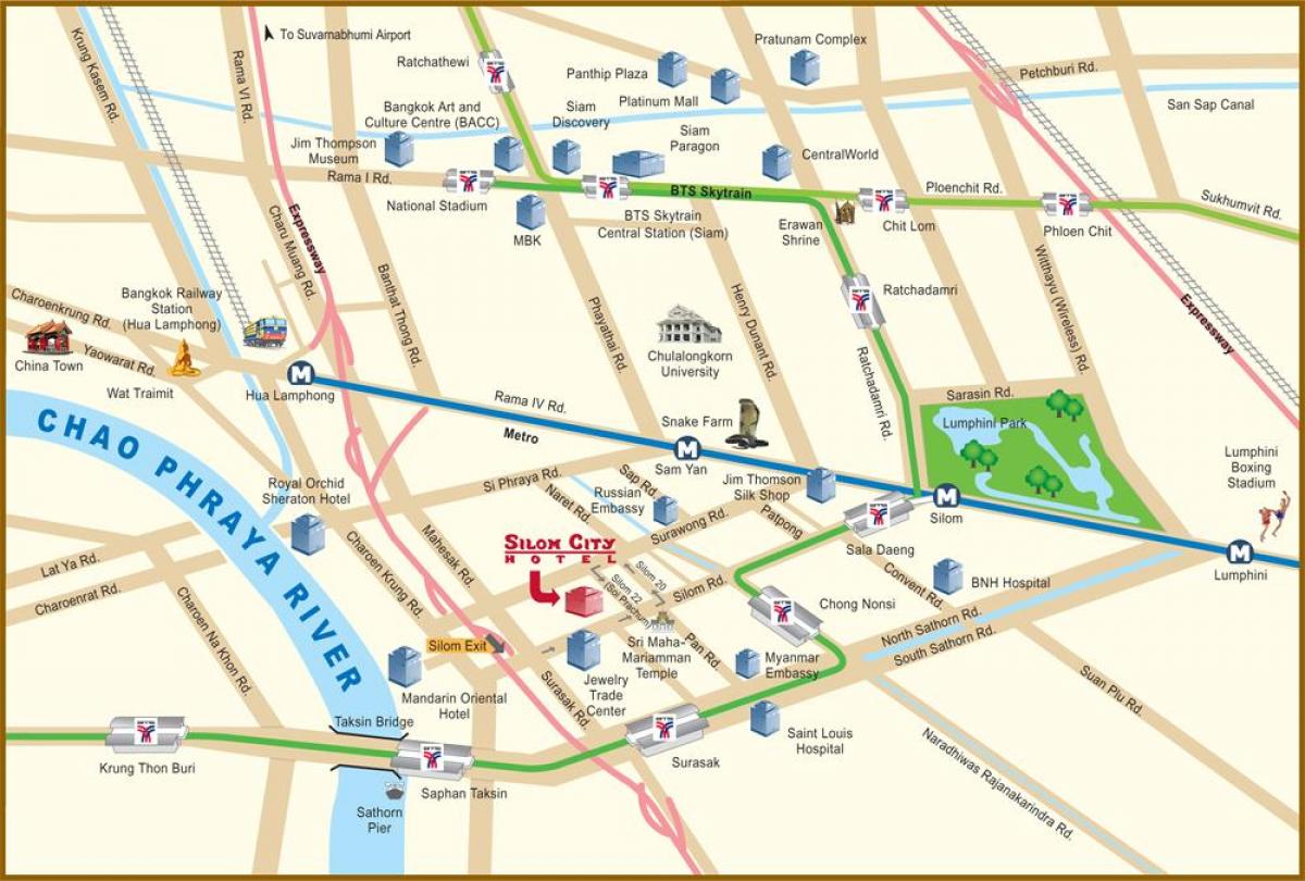 Karte von river city bangkok