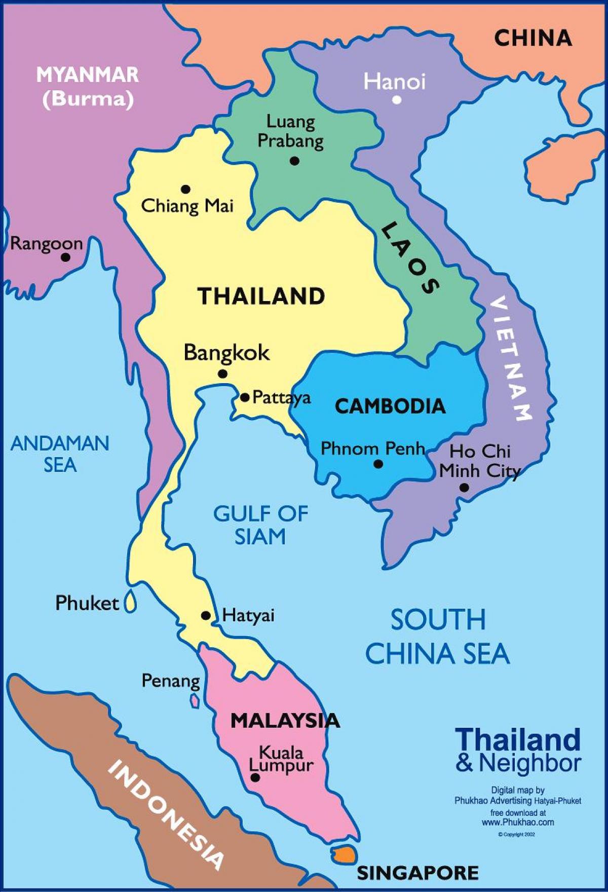 Karte von bangkok Lage