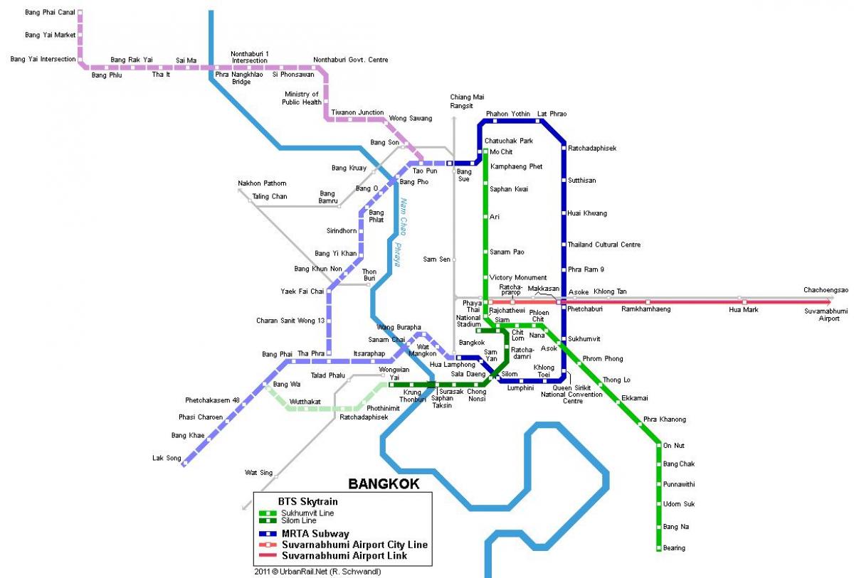 U-Bahn-Karte bangkok, thailand