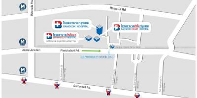 Karte von bangkok-Krankenhaus