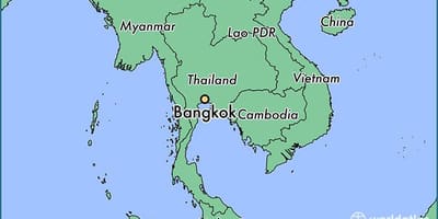 Karte von bangkok Land