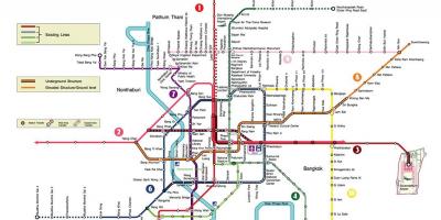 Bangkok U-Bahn-station Karte